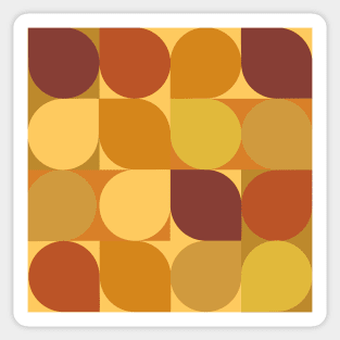 Midcentury Seasons Pattern Autumn Sticker